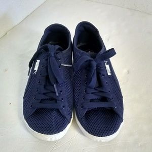 Puma Softfoam Blue Mesh Youth Sneakers.